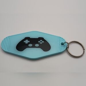 Blue Gaming Console Keychain